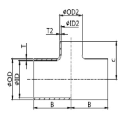 automatic tube weld reducing tee