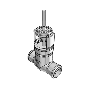 contraction gate valve
