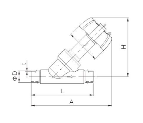 manual angle seat valve