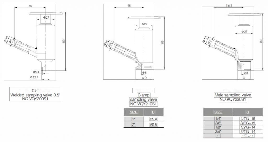 sanitary sampling valves