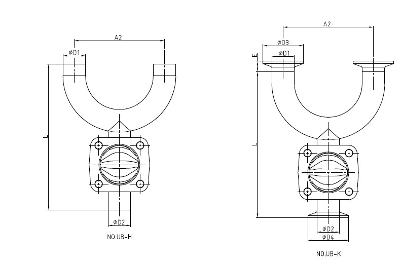 sanitary u b type diaphragm valves