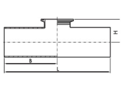 tee reducing weld short outlet clamp