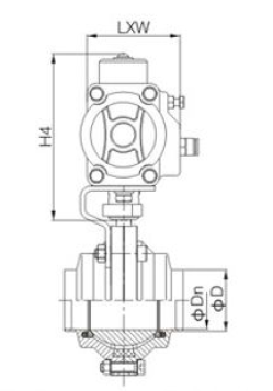 pneumatic butterfly ball valve