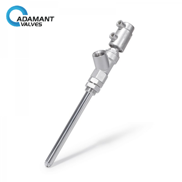 sanitary filling valve with internal sealing