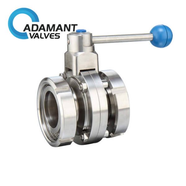 Sanitary Manual Butterfly Valves with Union End