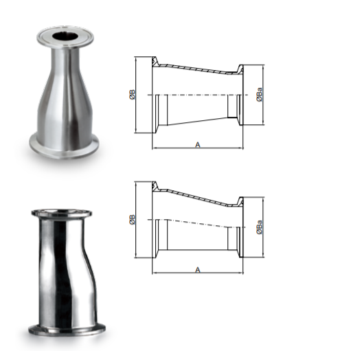 Sanitary Clamped Concentric Reducer 