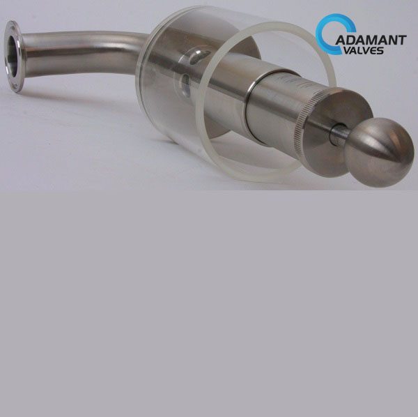 Sanitary Pressure Relief Bunging Valve with Tri-Clamp Ends, Manual Type-3