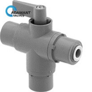 diverting valves with push to connect fittings