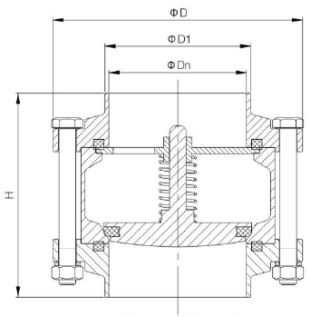 three piece check valve