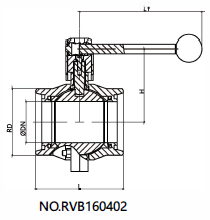 butterfly type ball valve