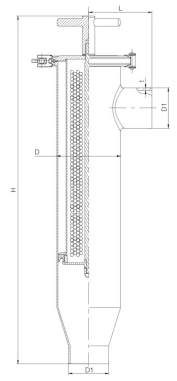 sanitary angle filter