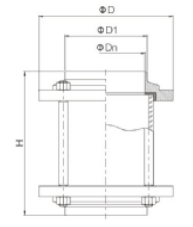 sanitary tubular sight glass