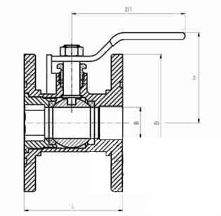 flanged brass ball valve