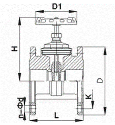 flanged brass gate valve