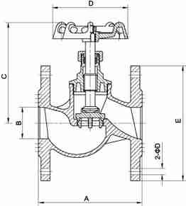 flanged brass globe valve