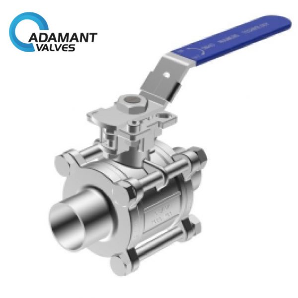 Sanitary Titanium 3 Piece Welded Ball Valve