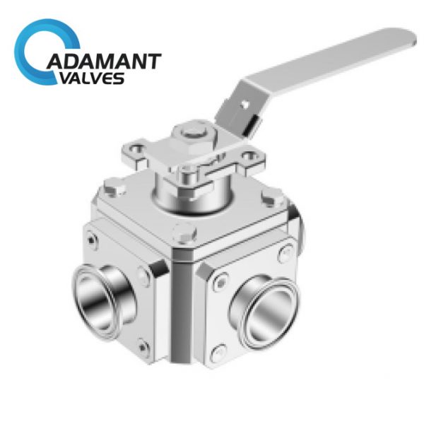 Sanitary Titanium 3-Way Ball Valve