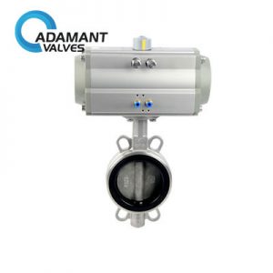 Wafer Butterfly Valve With Pneumatic Actuator