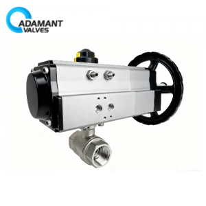 Pneumatic/Manual Double Acting Stainless Ball Valves (3 NPT)