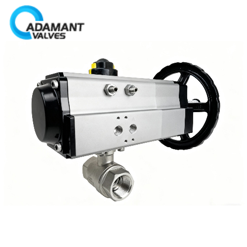 PneumaticManual Spring Return Stainless Ball Valves AV-2-S0459 Pneumatic/Manual Spring Return Stainless Ball Valves (1-1/2 NPT)